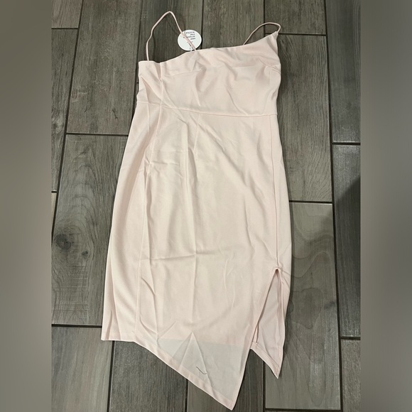 ANRABESS Women's little black spaghetti strap Split Midi Dress - Picture 5 of 7